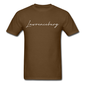 Lawrenceburg Cursive T-Shirt - brown
