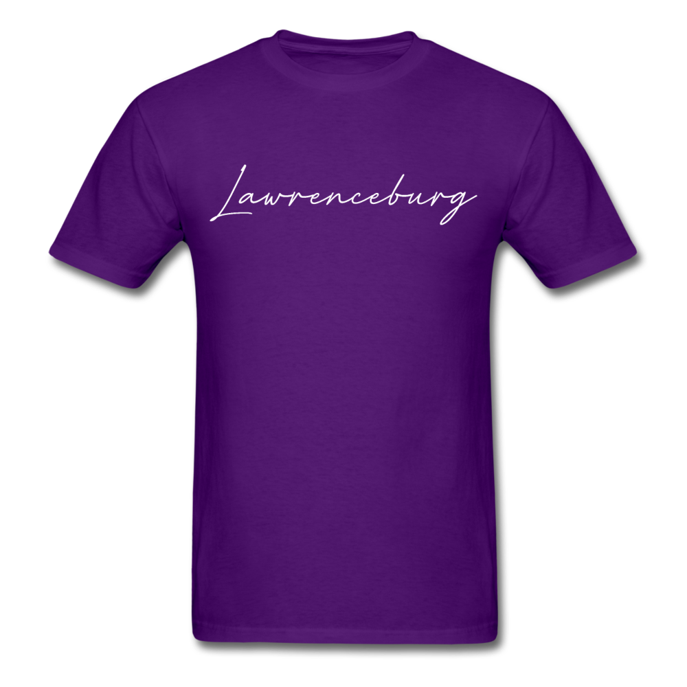 Lawrenceburg Cursive T-Shirt - purple
