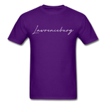 Lawrenceburg Cursive T-Shirt - purple