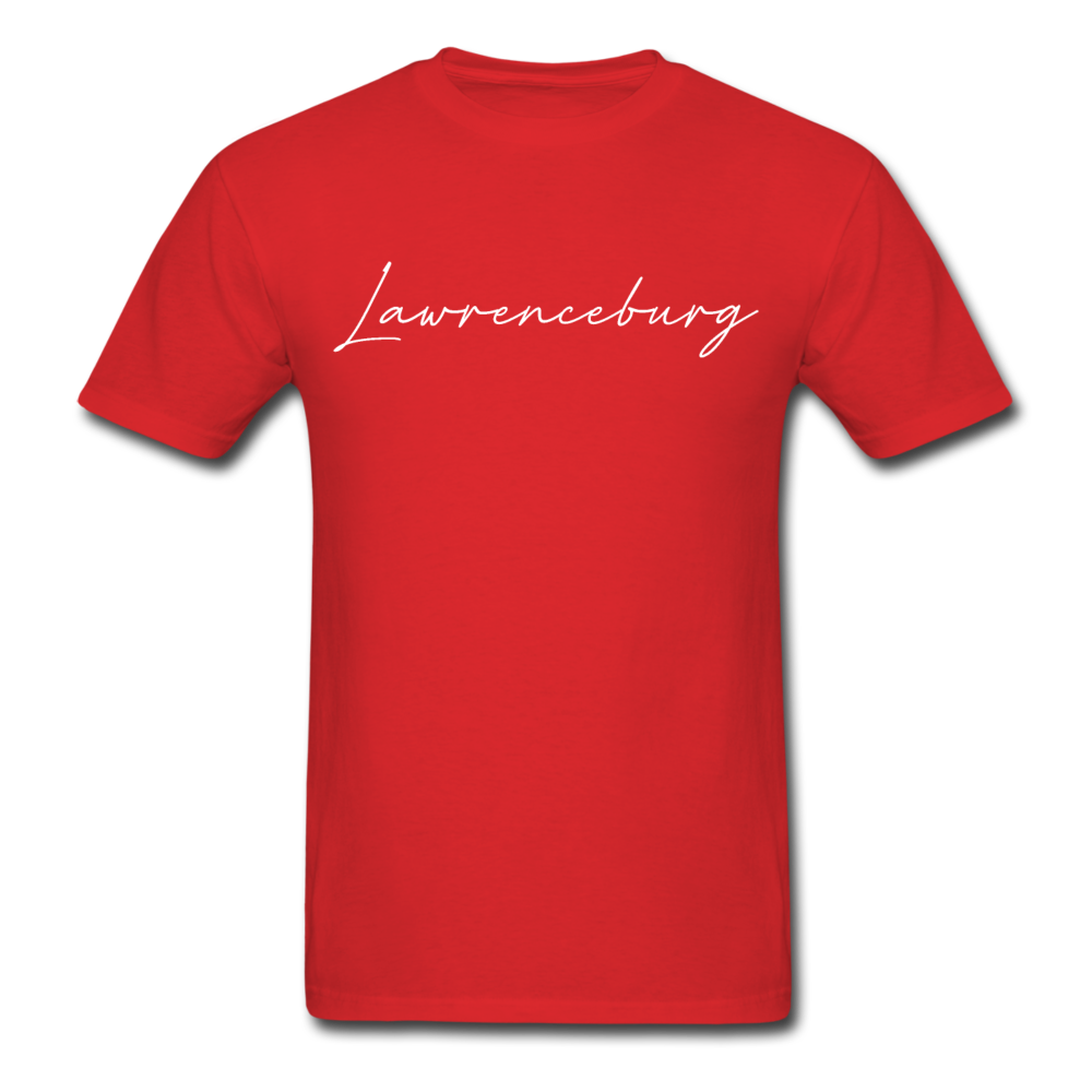 Lawrenceburg Cursive T-Shirt - red