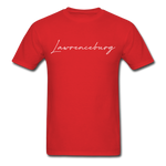 Lawrenceburg Cursive T-Shirt - red