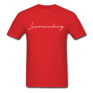 Lawrenceburg Cursive T-Shirt - red