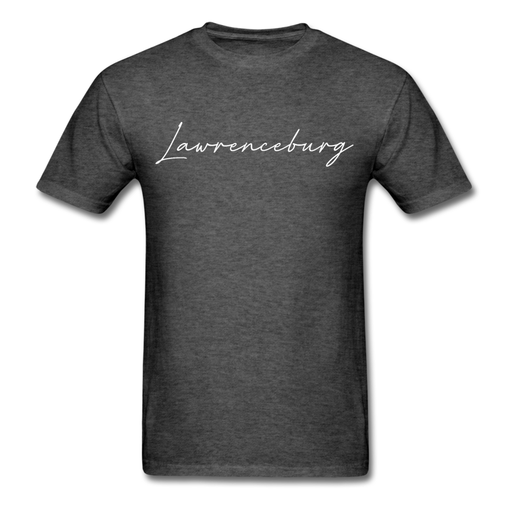 Lawrenceburg Cursive T-Shirt - heather black