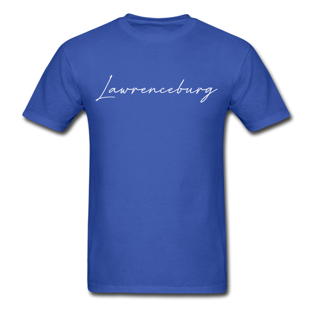 Lawrenceburg Cursive T-Shirt - royal blue