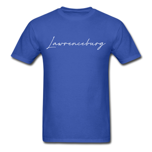 Lawrenceburg Cursive T-Shirt - royal blue