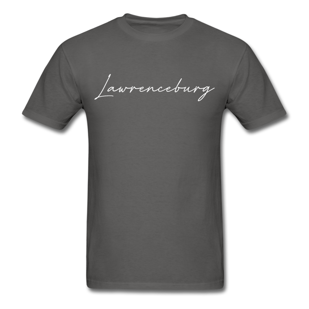 Lawrenceburg Cursive T-Shirt - charcoal