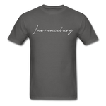 Lawrenceburg Cursive T-Shirt - charcoal