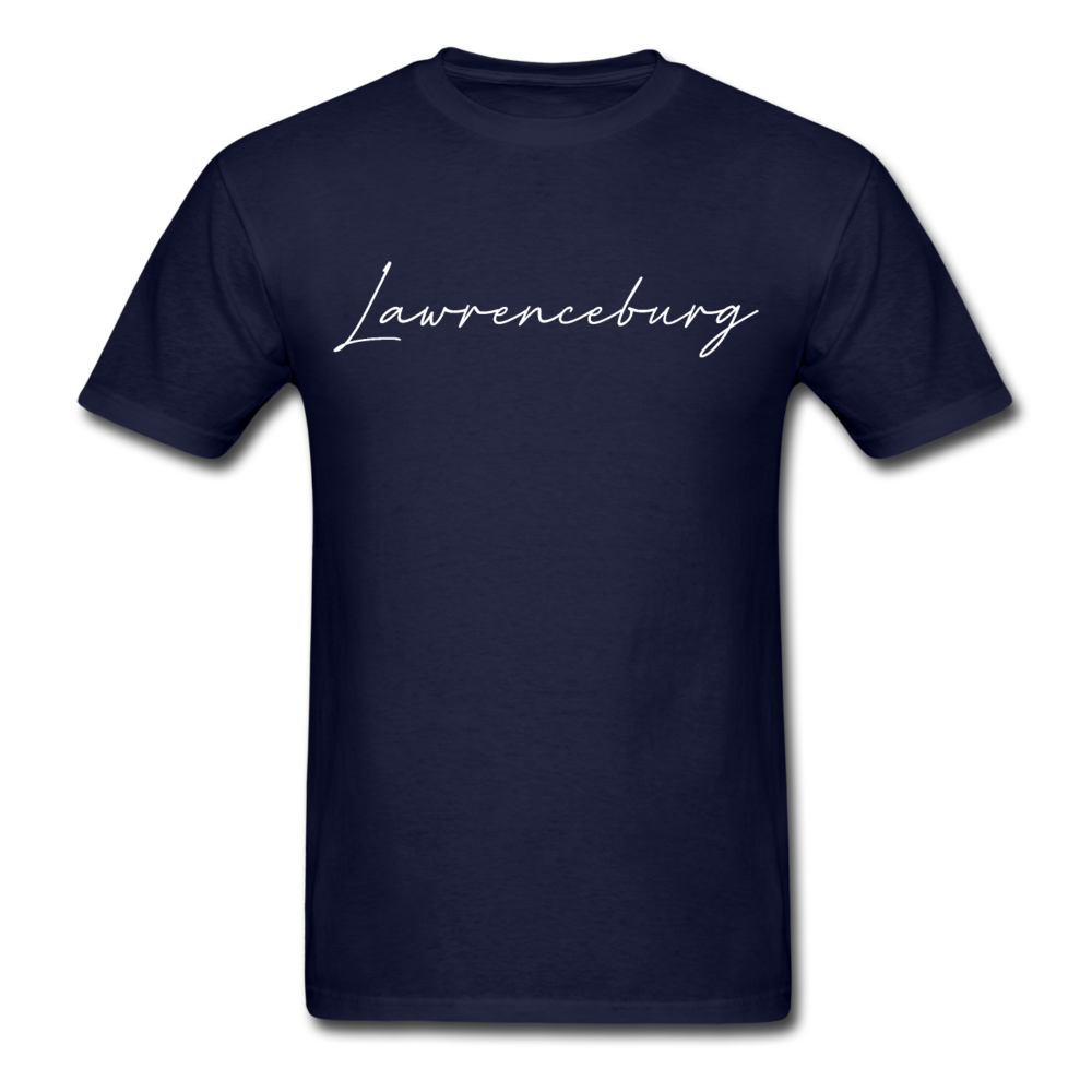 Lawrenceburg Cursive T-Shirt - navy