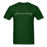 Lawrenceburg Cursive T-Shirt - forest green