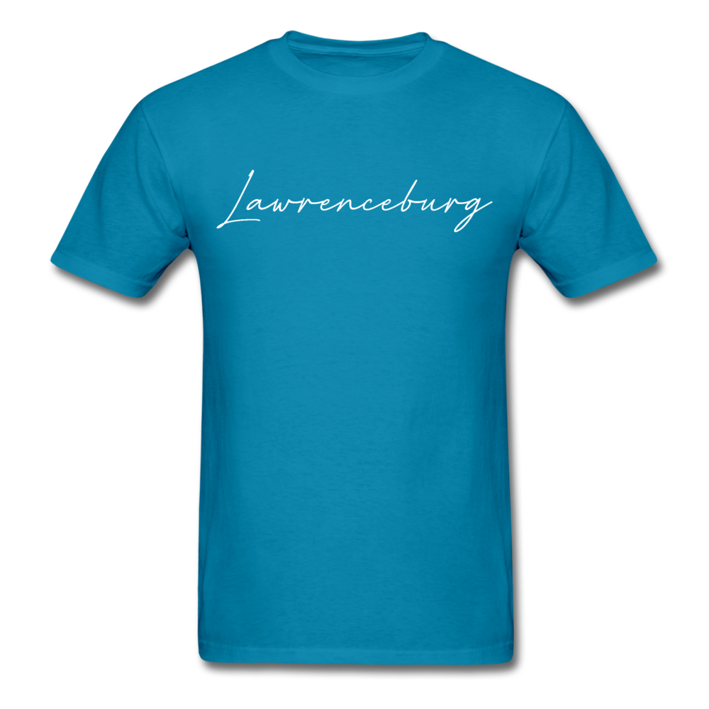 Lawrenceburg Cursive T-Shirt - turquoise