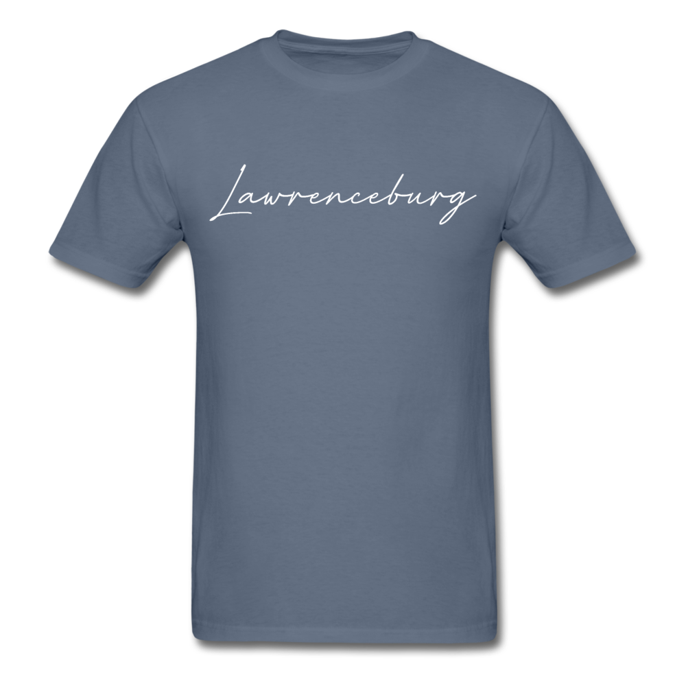 Lawrenceburg Cursive T-Shirt - denim