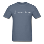 Lawrenceburg Cursive T-Shirt - denim