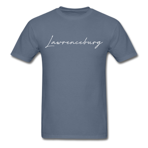 Lawrenceburg Cursive T-Shirt - denim