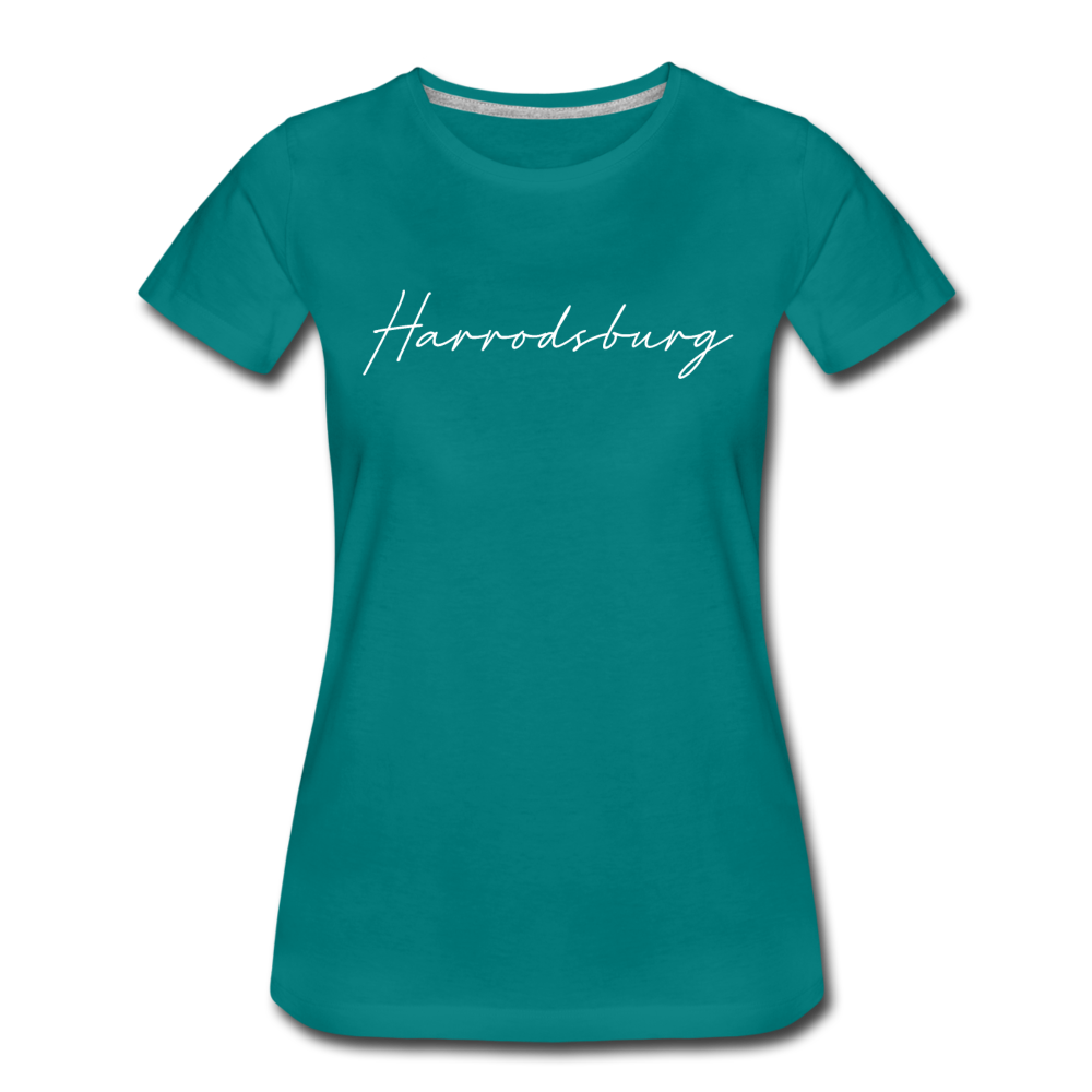 Harrodsburg Cursive Women's T-Shirt - teal