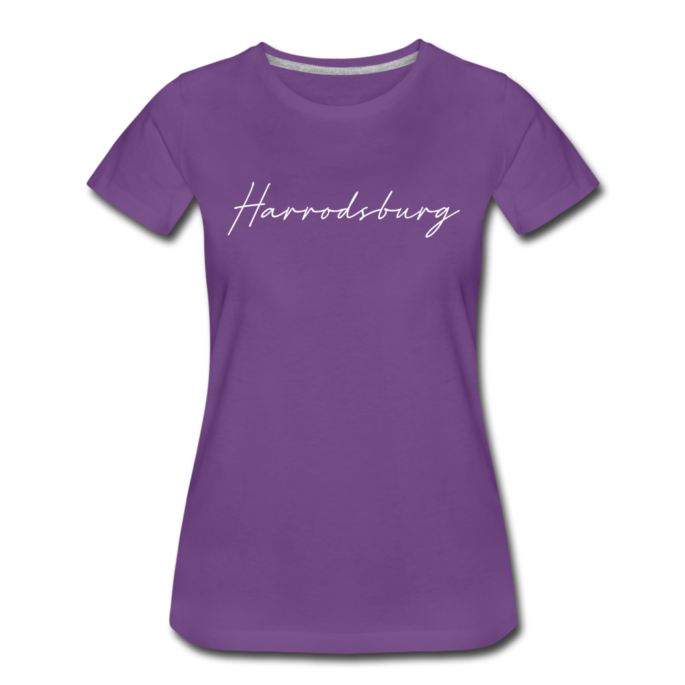 Harrodsburg Cursive Women's T-Shirt - purple