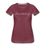 Harrodsburg Cursive Women's T-Shirt - heather burgundy