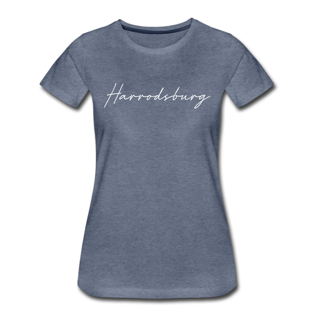 Harrodsburg Cursive Women's T-Shirt - heather blue