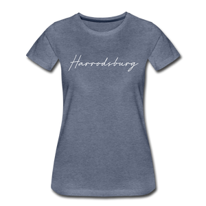 Harrodsburg Cursive Women's T-Shirt - heather blue