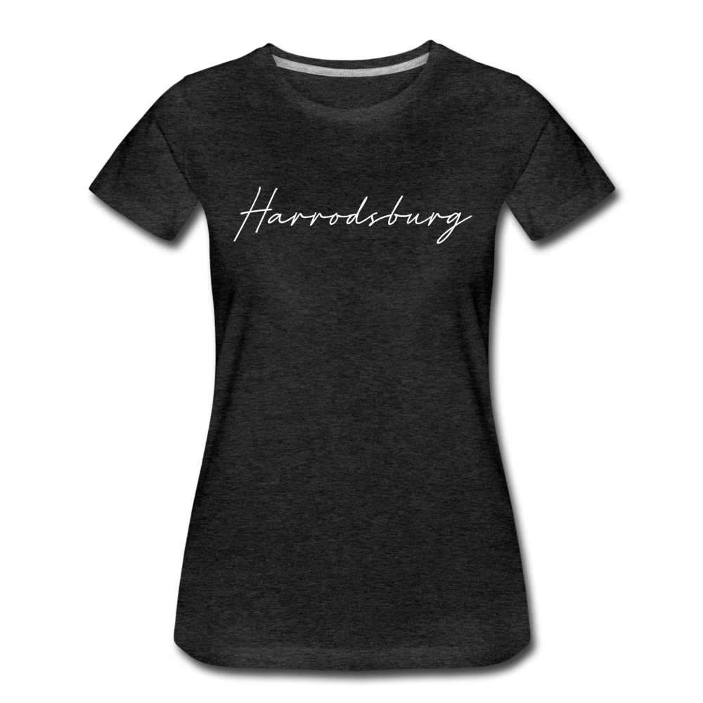 Harrodsburg Cursive Women's T-Shirt - charcoal gray