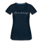 Harrodsburg Cursive Women's T-Shirt - deep navy