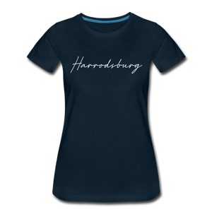 Harrodsburg Cursive Women's T-Shirt - deep navy