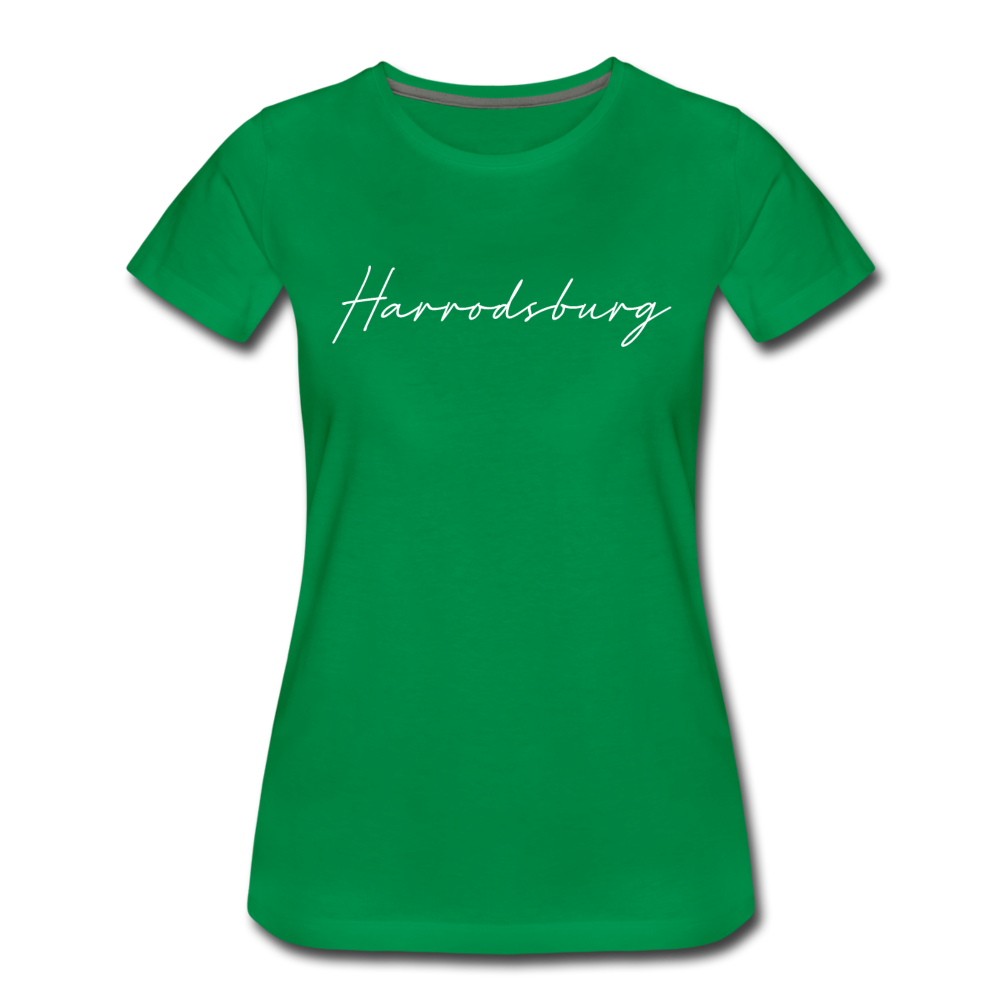 Harrodsburg Cursive Women's T-Shirt - kelly green