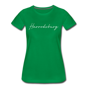 Harrodsburg Cursive Women's T-Shirt - kelly green