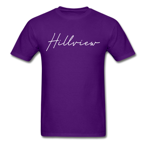 Hillview Cursive T-Shirt - purple