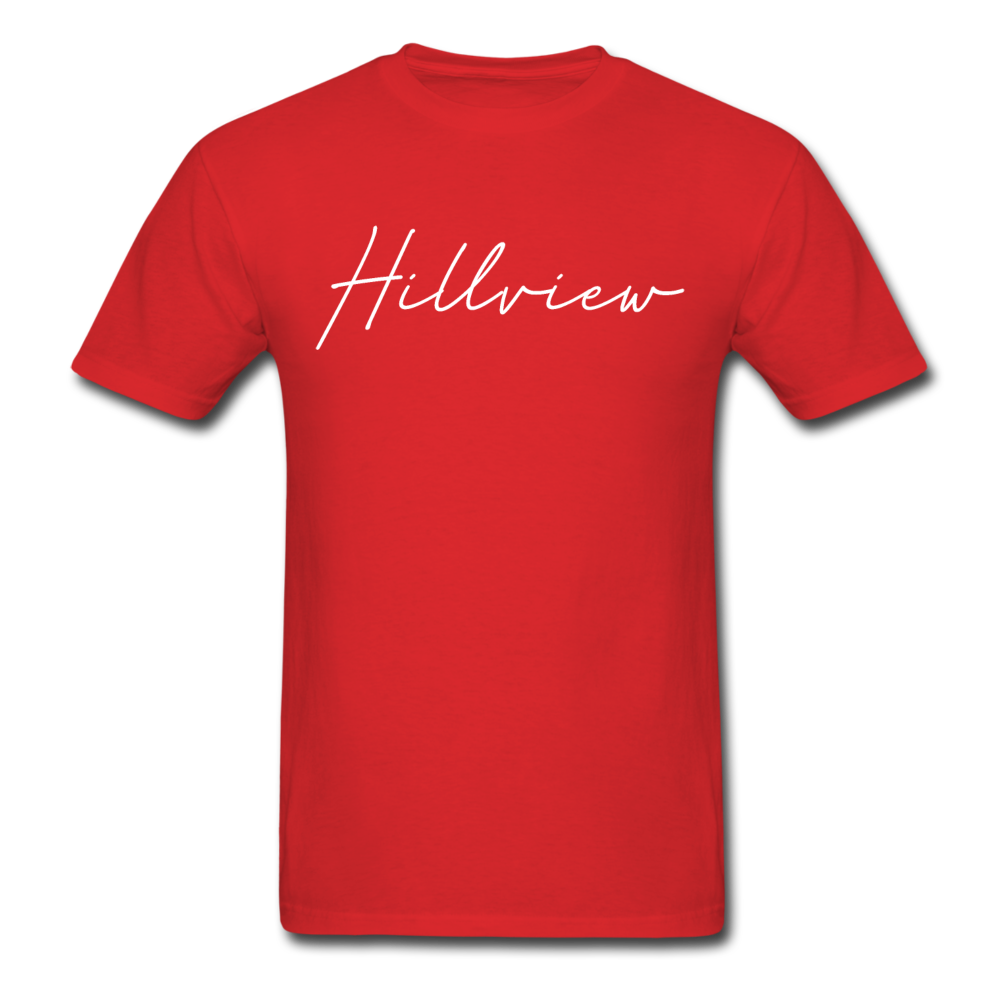 Hillview Cursive T-Shirt - red