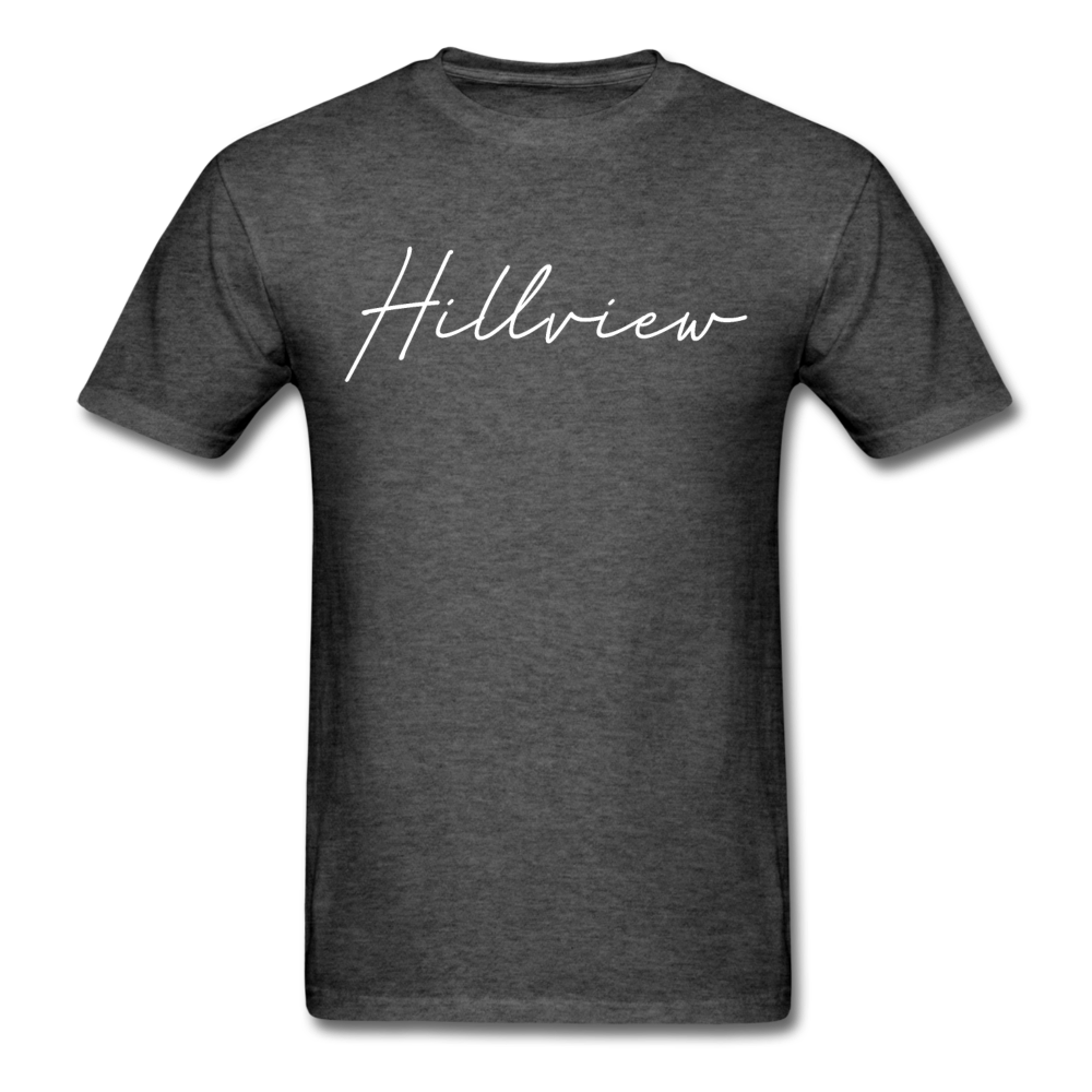 Hillview Cursive T-Shirt - heather black