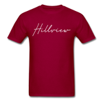 Hillview Cursive T-Shirt - dark red