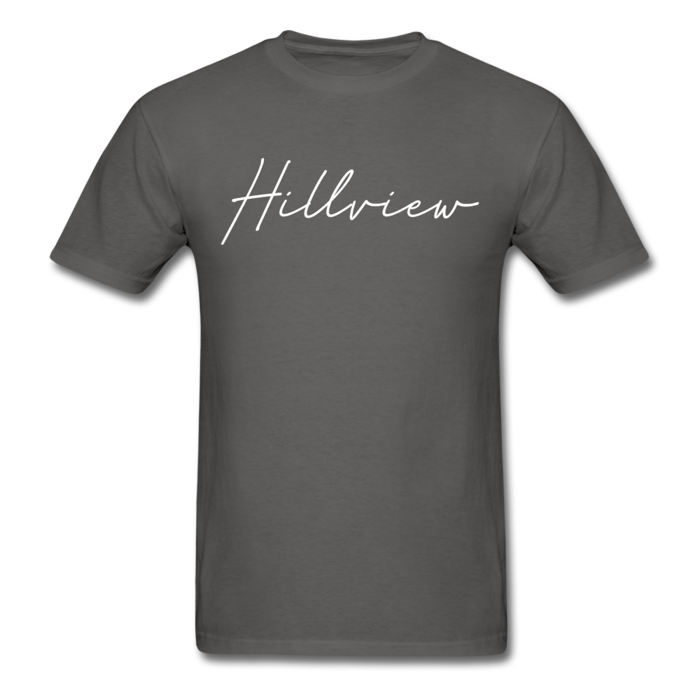 Hillview Cursive T-Shirt - charcoal