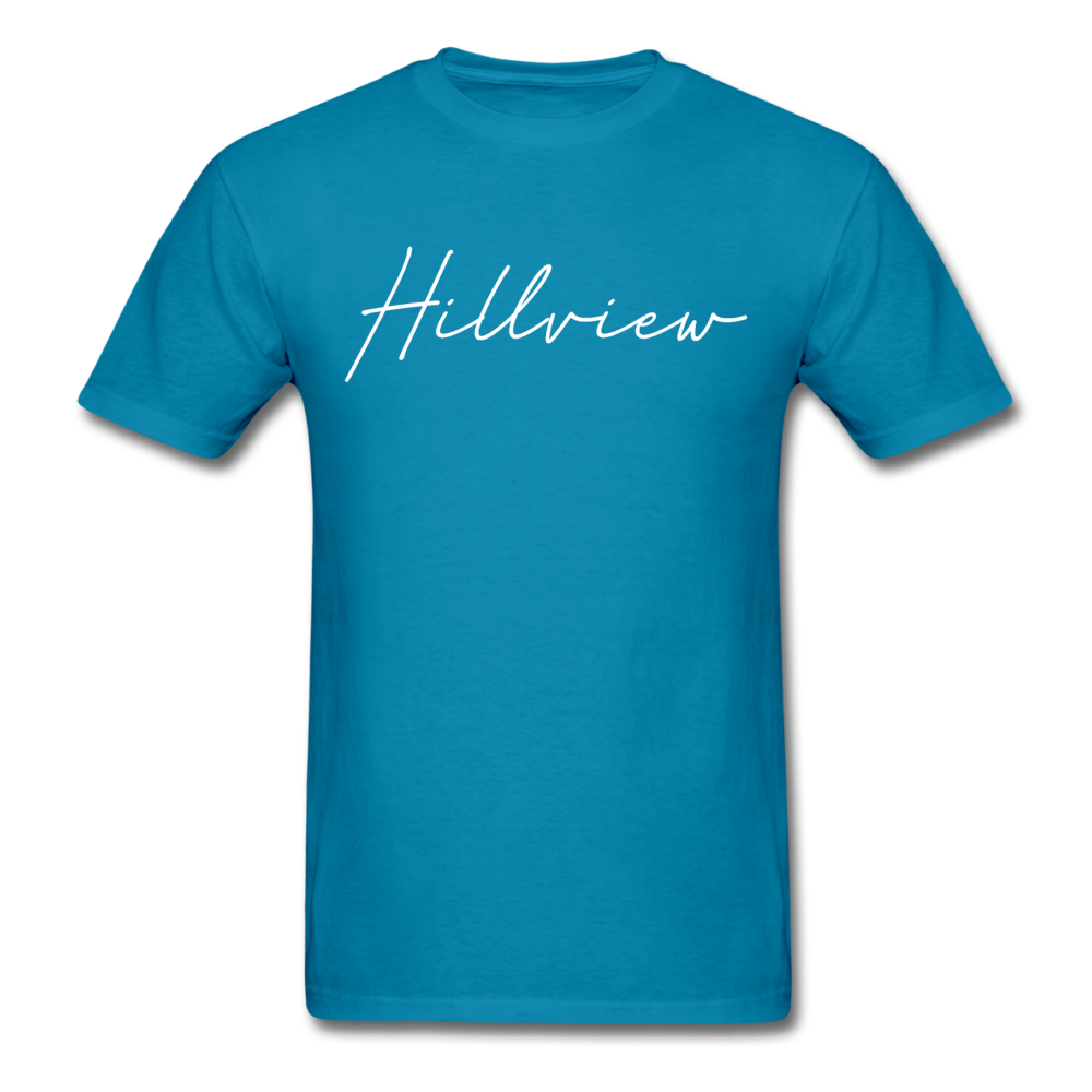 Hillview Cursive T-Shirt - turquoise