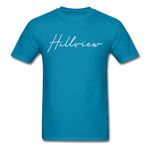 Hillview Cursive T-Shirt - turquoise