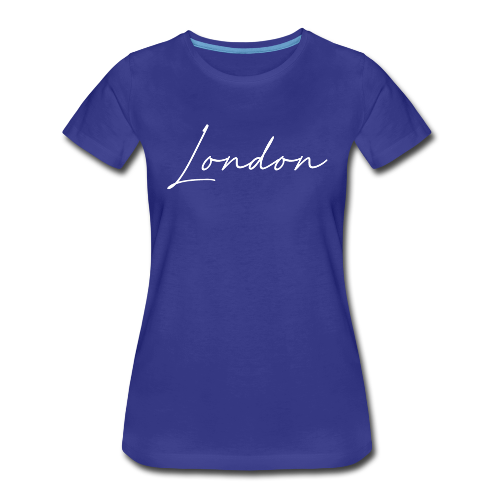 London Cursive Women's T-Shirt - royal blue