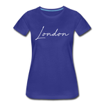 London Cursive Women's T-Shirt - royal blue