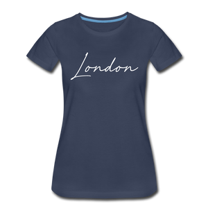 London Cursive Women's T-Shirt - navy