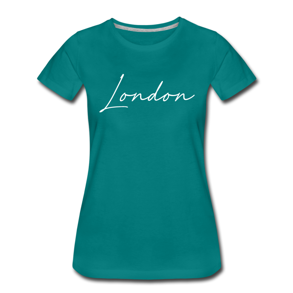 London Cursive Women's T-Shirt - teal