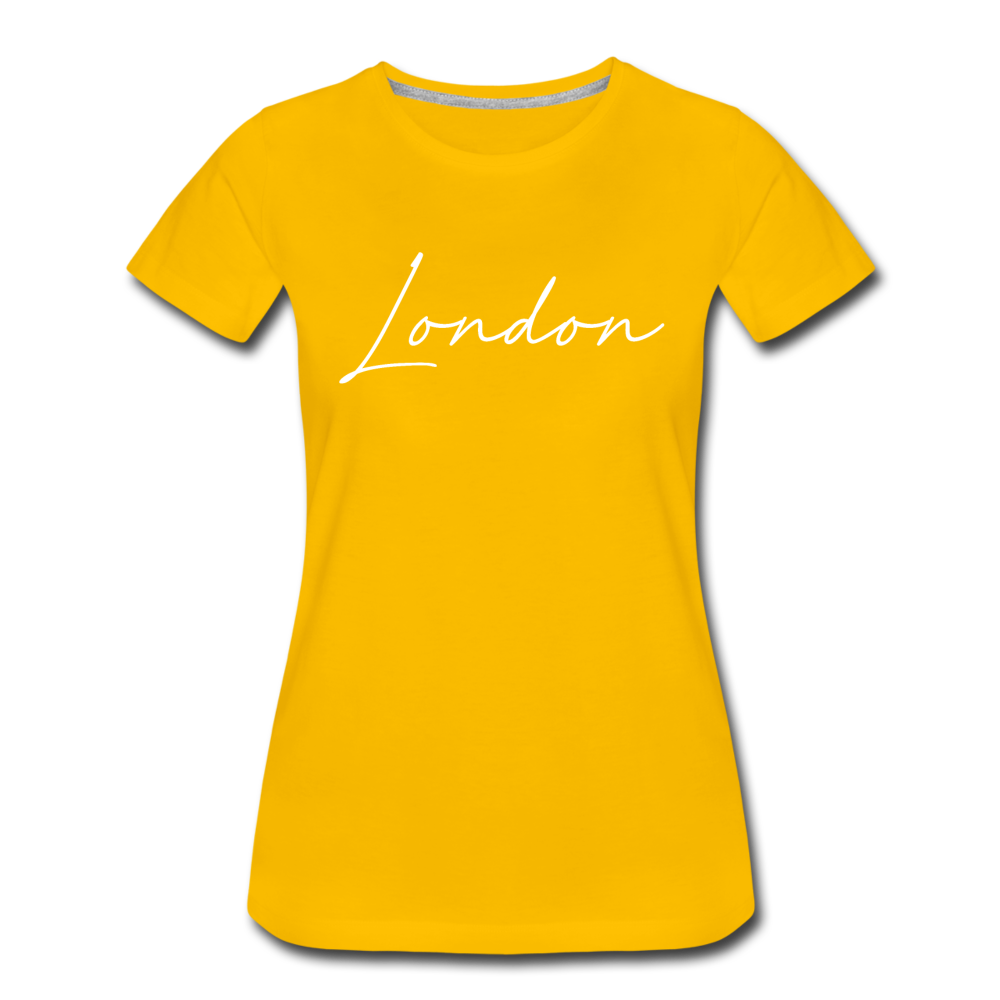 London Cursive Women's T-Shirt - sun yellow