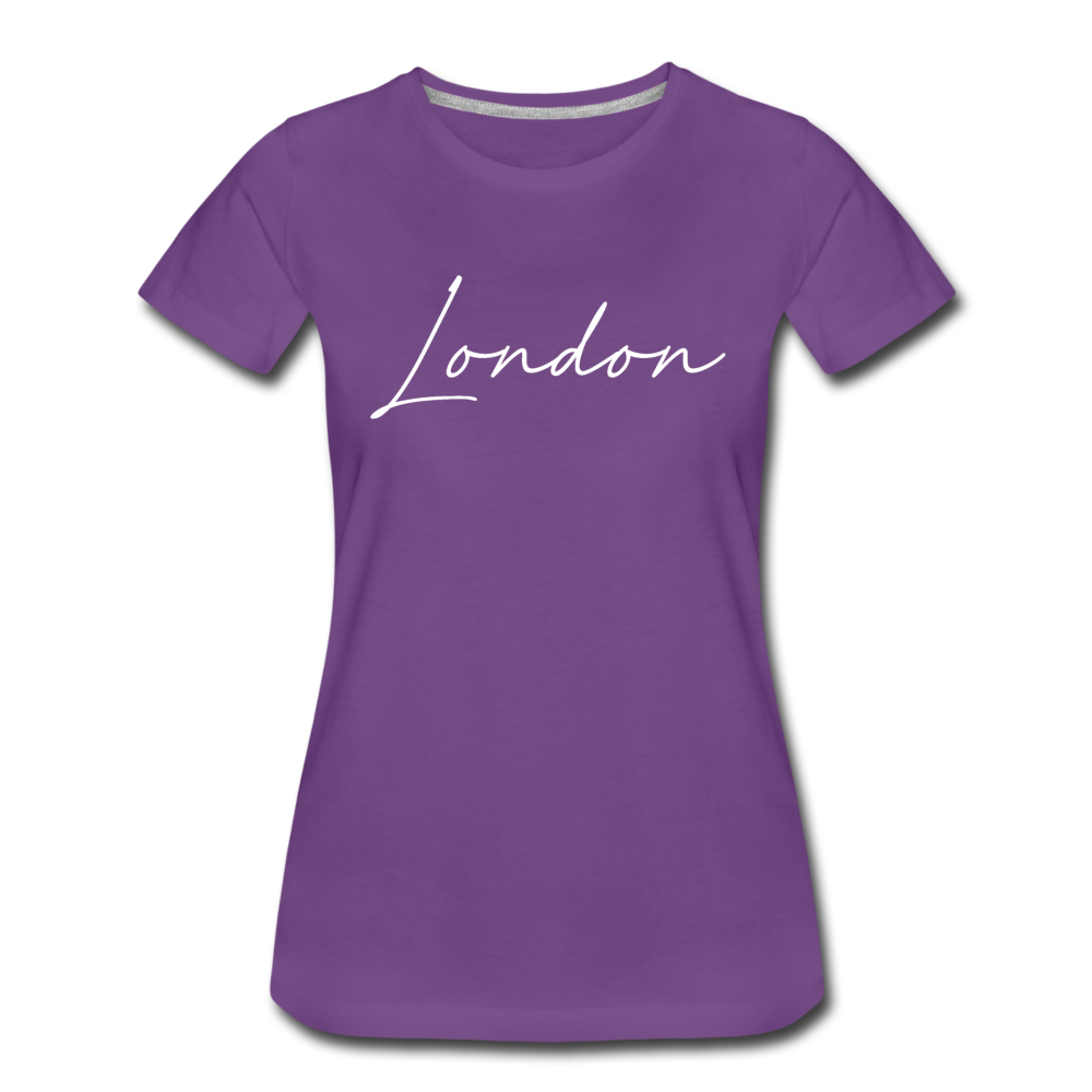 London Cursive Women's T-Shirt - purple