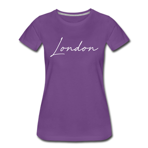 London Cursive Women's T-Shirt - purple