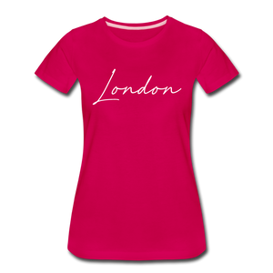 London Cursive Women's T-Shirt - dark pink