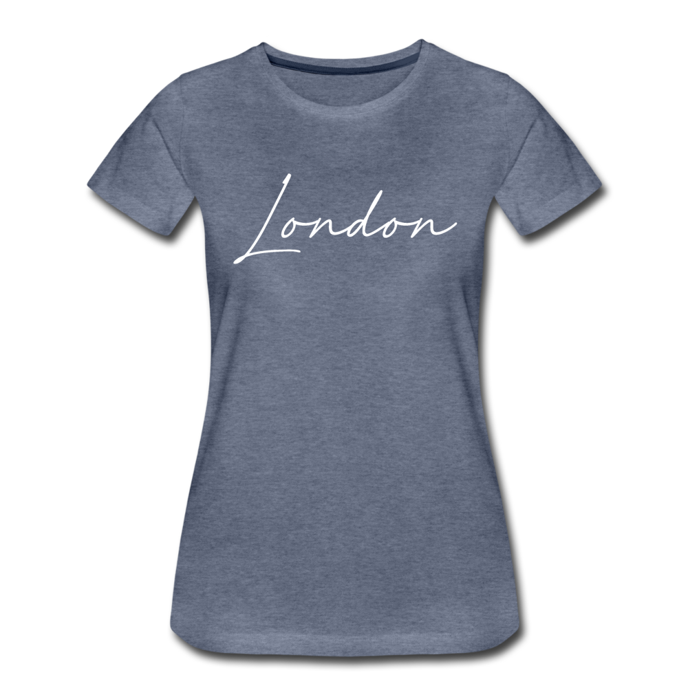 London Cursive Women's T-Shirt - heather blue