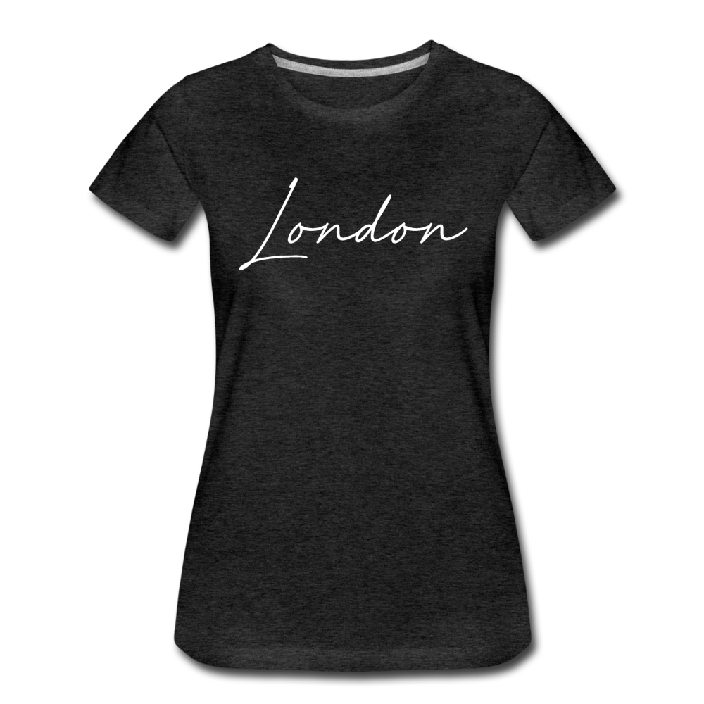 London Cursive Women's T-Shirt - charcoal gray