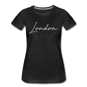 London Cursive Women's T-Shirt - charcoal gray