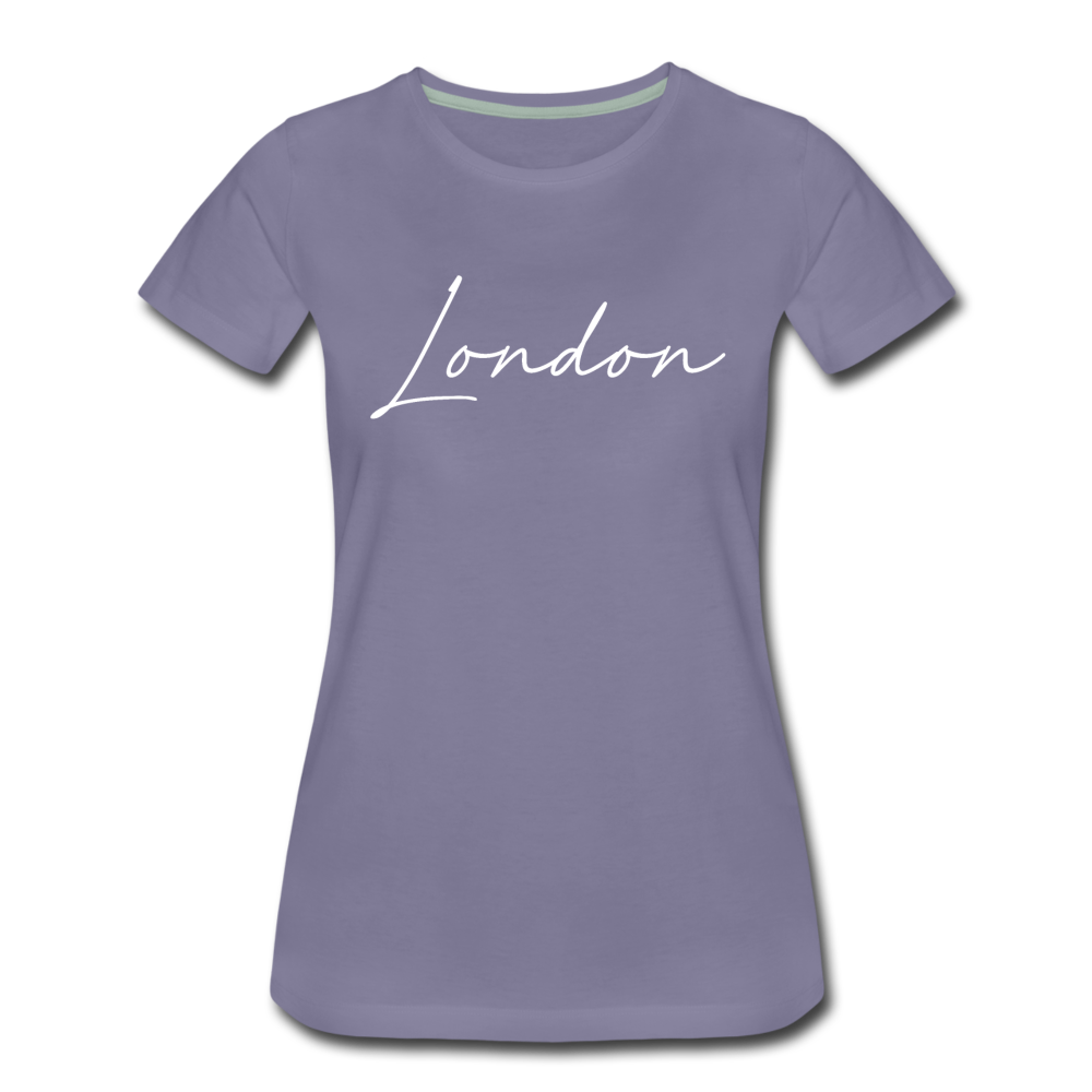 London Cursive Women's T-Shirt - washed violet