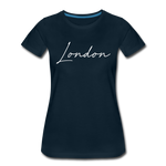 London Cursive Women's T-Shirt - deep navy