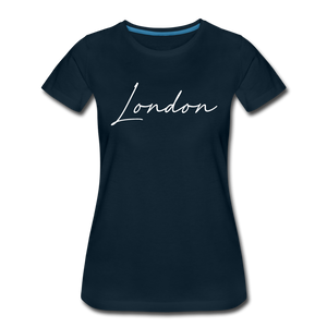 London Cursive Women's T-Shirt - deep navy