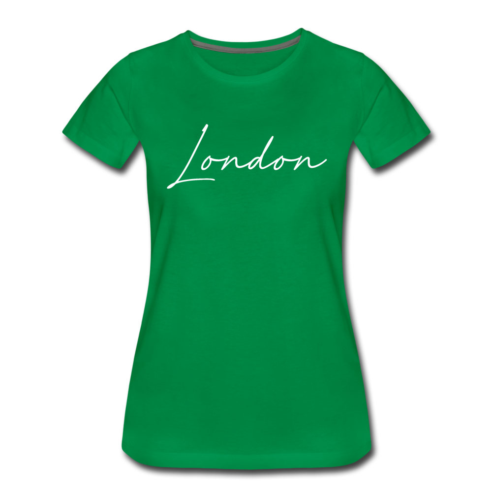 London Cursive Women's T-Shirt - kelly green