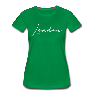 London Cursive Women's T-Shirt - kelly green